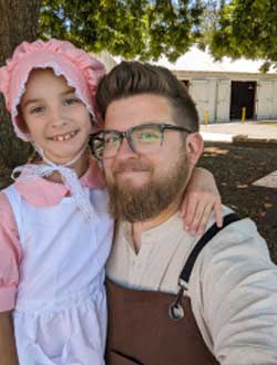 Price Johnson and daughter on a school field trip